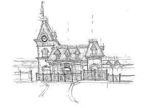 Disneyland Railroad Sketch